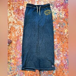 Superdry Tri-League Athletic Sweatskirt Navy Blue Drawstring Fleece Lined